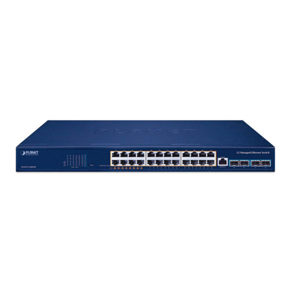 Switch PoE Administrable Capa 3 / 24 Puertos Gigabit / 8 Puertos 802.3bt / 16 Puertos 802.3at / 4 SFP+ 10G / 480 W PoE | SIERRA STORE