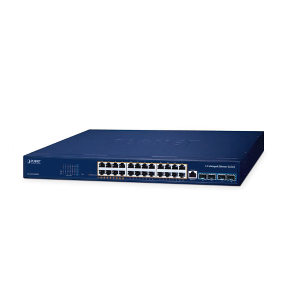 Switch PoE Administrable Capa 3 / 24 Puertos Gigabit / 8 Puertos 802.3bt / 16 Puertos 802.3at / 4 SFP+ 10G / 480 W PoE | SIERRA STORE