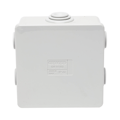 Caja Estanca de PVC Para Derivación y Conexión, 6 Entradas, Tapa a Presión, 80×80×40 mm (Mayor Área Interna, Uso Exterior ...