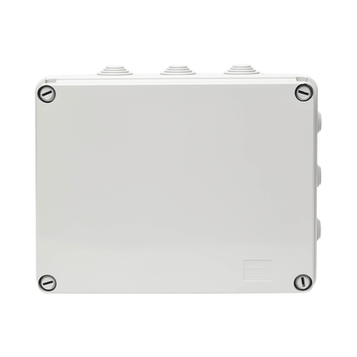 Caja Estanca de PVC Para Derivación y Conexión, 12 Entradas, Tapa Atornillada, 240x190x90 mm (Área interna), Uso Exterior ...