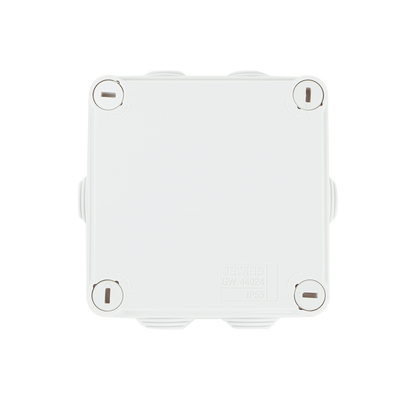 Caja Estanca de PVC Para Derivación y Conexión, 6 Entradas, Tapa con Tornillo de 1/4" de Vuelta, 100x100x50 mm (Área Inter...