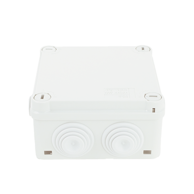 Caja Estanca de PVC Para Derivación y Conexión, 6 Entradas, Tapa con Tornillo de 1/4" de Vuelta, 100x100x50 mm (Área Inter...