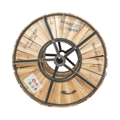 Carrete de 4 Kilómetros (13123.36 Pies) de Fibra Óptica para Exterior G.652D, Armada, Monomodo de 12 Hilos, Loose Tube, Color