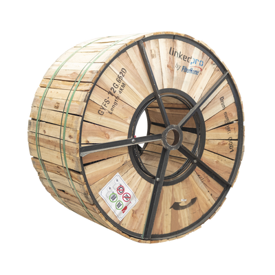 Carrete de 4 Kilómetros (13123.36 Pies) de Fibra Óptica para Exterior G.652D, Armada, Monomodo de 12 Hilos, Loose Tube, Color