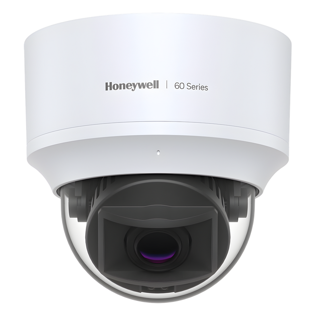 HONEYWELL - HC60W35R2 - Domo IP 5 MP / Lente Mot. 2.7 a 13.5 mm / Interior / 30 mts IR / H.265 / NDAA / ONVIF / IP52 / IK10 / Detección Sabotaje / Movimiento