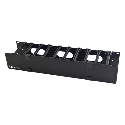 Organizador de Cable Horizontal RouteIT, Sencillo, Para Rack de 19in, 4in de profundidad, 2UR SIEMON - Vista 2