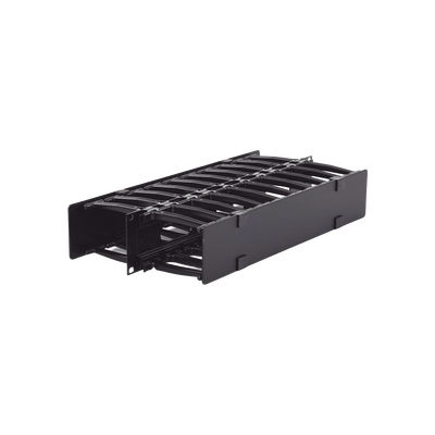 Organizador de Cable Horizontal RouteIT, Doble, Para Rack de 19in, 4in de profundidad, 2UR - SIEMON