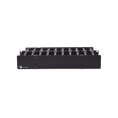 Organizador de Cable Horizontal RouteIT, Doble, Para Rack de 19in, 4in de profundidad, 2UR SIEMON - Vista 3