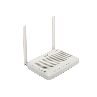 ONU GPON WiFi 6, (2.4/5 GHz), 2 Antenas de 5 dBi, Compatible con OLT de Terceros, 4 puertos Gigabit + 1 POTS + 2 USB, cone...