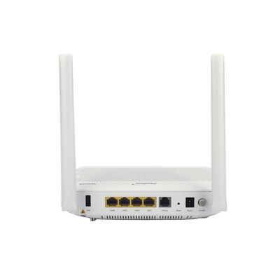ONU GPON WiFi 6, (2.4/5 GHz), 2 Antenas de 5 dBi, Compatible con OLT de Terceros, 4 puertos Gigabit + 1 POTS + 2 USB, cone...