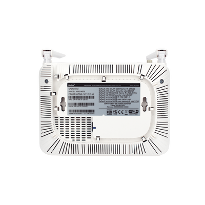 ONU GPON WiFi 6, (2.4/5 GHz), 2 Antenas de 5 dBi, Compatible con OLT de Terceros, 4 puertos Gigabit + 1 POTS + 2 USB, cone...