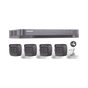 (MICRÓFONO INTEGRADO) KIT TURBOHD 5 Megapixel / DVR 4 Canales / 4 Cámaras Bal...