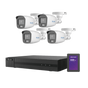 Kit TurboHD 1080p + SSD 1 TB / DVR 4 Canales / 4 Cámaras Bala ColorVu con Mic...