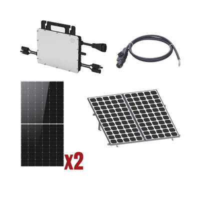 Kit Solar Interconexion  / 1kW  220Vca / Microinversores HOYMILES / Montaje Incluido | SIERRA STORE - HOYMILES