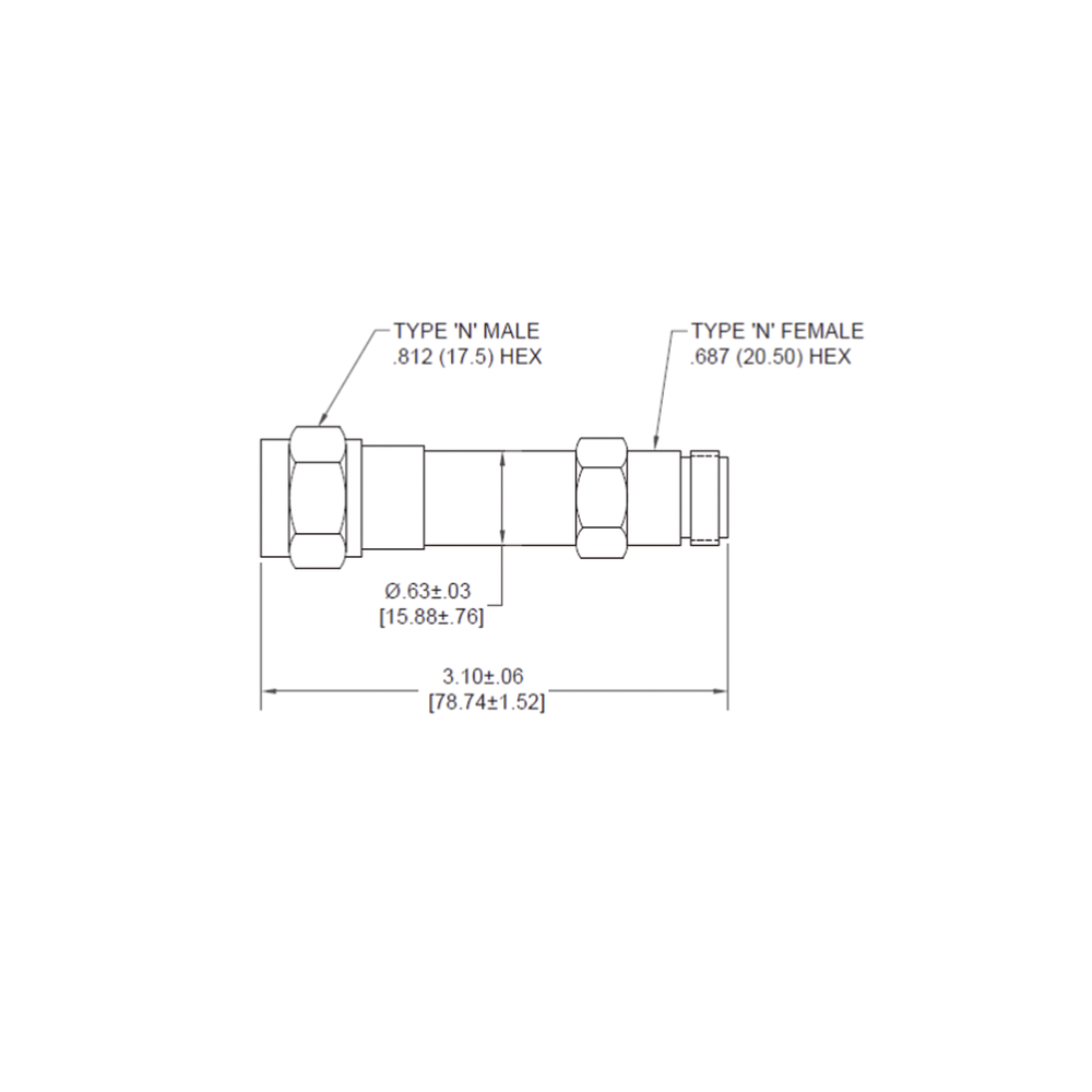 Bloqueador de DC / 250-2700 MHz / 500W / 3kV / -164 dBc PIM / Tipo N / IP65 | SIERRA STORE