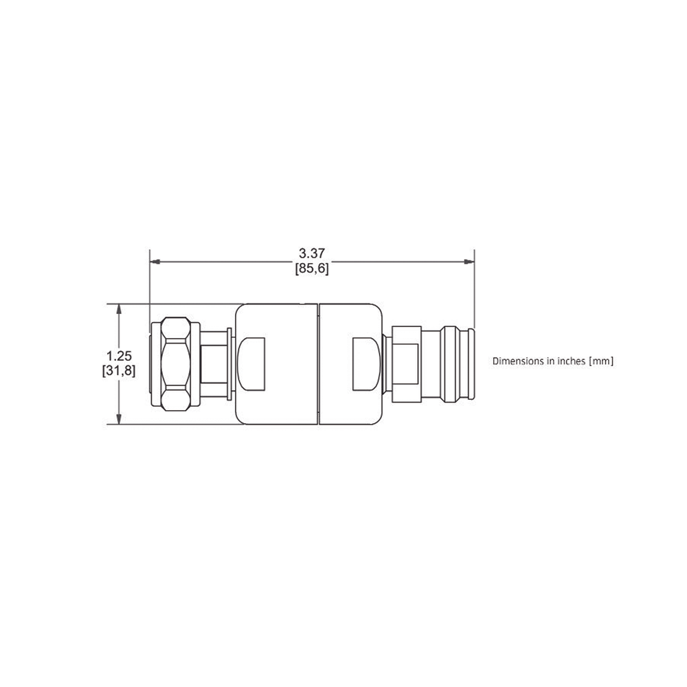 Bloqueador de DC / 250-6000 MHz / 500W Promedio / 10kW Pico / PIM -161 dBc / 4.3-10 / IP65 | SIERRA STORE