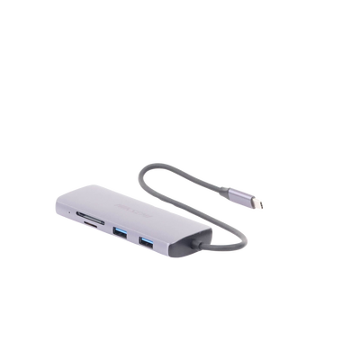Hub (Adaptador) USB - C / 8 en 1 / 1 Salida HDMI (4K) / 1 Salida USB 2.0 / 3 Salidas USB 3.0 / 1 Salida SD (Memoria SD) / ...
