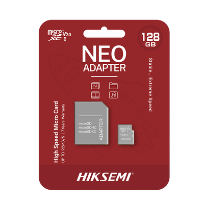 Memoria microSD con Adaptador Ideal para Celular o Tablet / 128 GB / Multipropósito / Clase 10 / 92 MB/s Lectura / 50 MB/s Es
