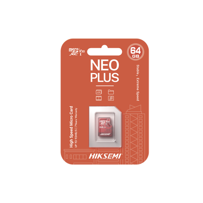 Memoria microSD / Clase 10 de 64GB / Especializada Para Videovigilancia (Uso 24/7) / Compatibles con cámaras HIKVISION y O...