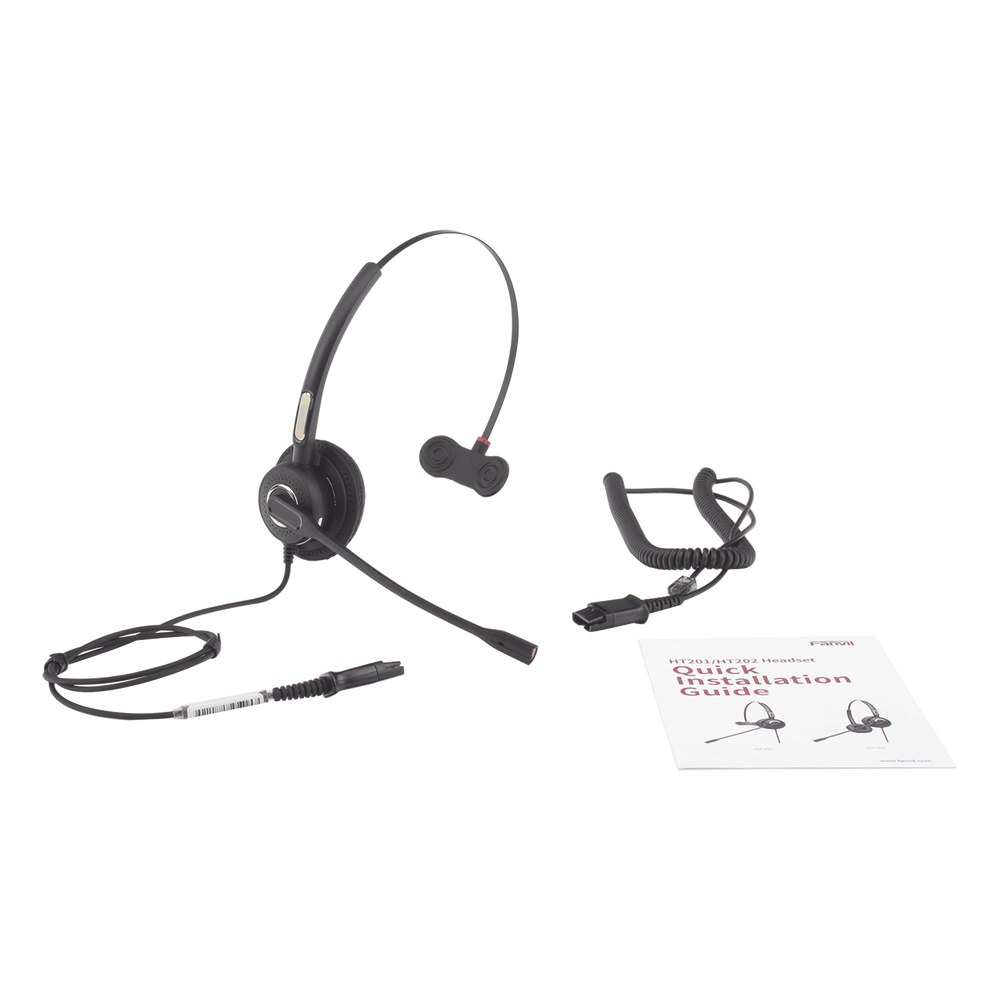 Diadema monoaural con tecnología antishock para teléfonos IP FANVIL y Polycom con micrófono de cancelación de ruido, larga durabilidad | SIERRA STORE