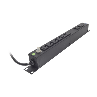 Multicontacto Horizontal (PDU) de 8 Contactos (NEMA 5-15R) Rack 19" 1UR. Voltaje Entrada/Salida: 120Vca/15A LINKEDPRO BY E...