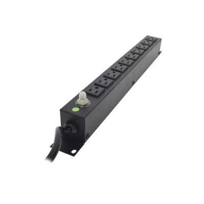 Multicontacto Horizontal (PDU) de 10 Contactos (NEMA 5-15R) Rack 19" 1UR. Voltaje Entrada/Salida: 120Vca/15A LINKEDPRO BY ...