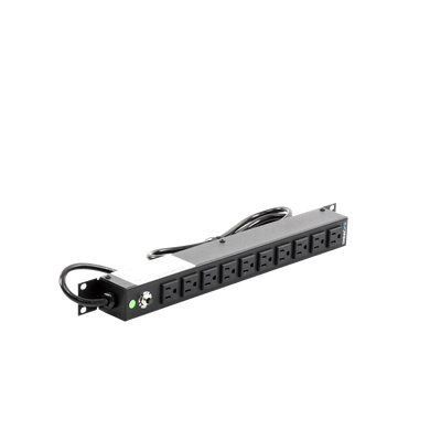 Multicontacto Horizontal (PDU) de 10 Contactos (NEMA 5-15R) Rack 19" 1UR. Voltaje Entrada/Salida: 120Vca/15A LINKEDPRO BY ...