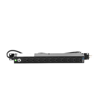 Multicontacto Horizontal (PDU) de 10 Contactos (NEMA 5-15R) Rack 19" 1UR. Voltaje Entrada/Salida: 120Vca/15A LINKEDPRO BY ...