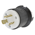 HUBBELL - HUB-HBL-2321 - Clavija Industrial con Bloqueo de Media Vuelta / 20 A 250 V CA / 2 Polos 3 Hilos / Color Blanco y Negro / Nema L6-20P.