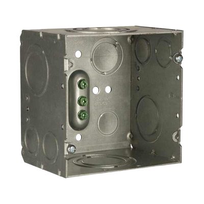 Caja Cuadrada 4- 11/16" x 4 11/16"/ Profundidad de 3-1/4"/ 2 Entradas  1", 1 1/4", 1 1/2", 2", 2 Entradas 1"-1 1/4", 2 Ent...