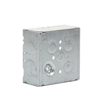 Caja Cuadrada 4 11/16" x 4 11/16"/ Profundidad 2- 1/8"/ 4 Entradas 1", 4 Entradas 3/4", 1 Entrada 1/2" y 3 TKO (1/2"-3/4")...