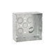 Caja Cuadrada 4 11/16" x 4 11/16"/ Profundidad 2- 1/8"/ 4 Entradas 1", 4 Entradas 3/4", 1 Entrada 1/2" y 3 TKO (1/2"-3/4")...