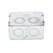 Caja (Chalupa) Multigang de 1 Gang/ Profundidad de 2-1/2 Pulgadas (6.35 cm)/ 8 TKO (1/2 y 3/4). RACO - Vista 6