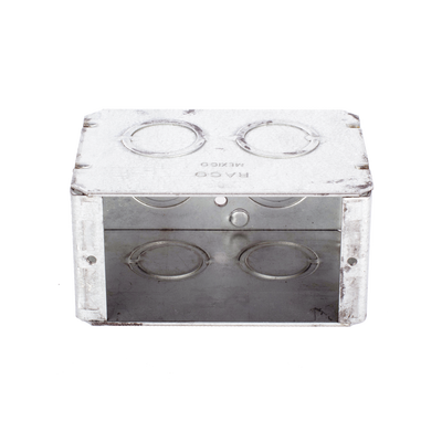 Caja (Chalupa) Multigang de 1 Gang/ Profundidad de 2-1/2 Pulgadas (6.35 cm)/ 8 TKO (1/2 y 3/4). RACO - Vista 8