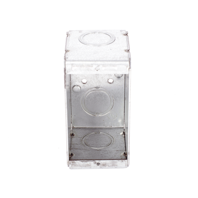 Caja (Chalupa) Multigang de 1 Gang/ Profundidad de 2-1/2 Pulgadas (6.35 cm)/ 8 TKO (1/2 y 3/4). - RACO