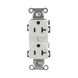 Contacto Dúplex 20 A, 125 V,  2 Polos, 3 Hilos, Cableado Posterior y  Lateral, Color Blanco (Nema 5-20R). HUBBELL - Vista 2