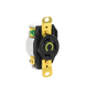 Receptáculo de Media Vuelta Industrial 30 A 125 V CA 2 Polos 3 Hilos (Nema L5-30R) Color Negro HUBBELL - Vista 2