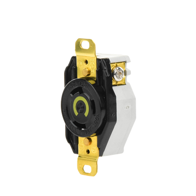 Receptáculo de Media Vuelta Industrial 30 A 125 V CA 2 Polos 3 Hilos (Nema L5-30R) Color Negro HUBBELL - Vista 4