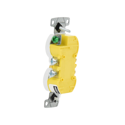 Contacto Duplex 15A 125V/ 2 Polos 3 Hilos/ Nema 5-15R/ Color Blanco. HUBBELL - Vista 2