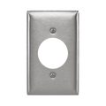 Placa para Receptaculo Sencillo 20 y 30 A de Media Vuelta/ 1.6" (40 mm) / Acero Inoxidable. - RACO
