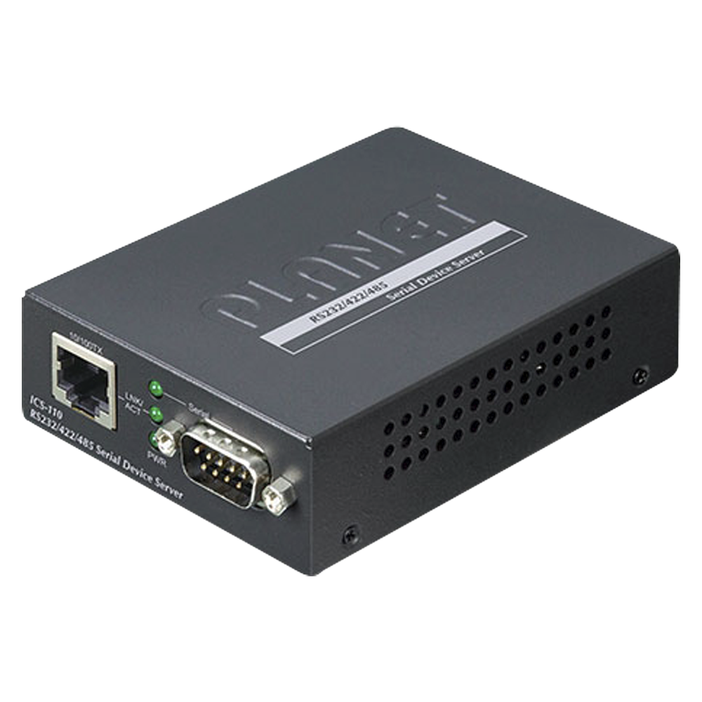 Convertidor de Medios Serial a Ethernet / RS-232/422/485 / 921600 bps / Fast Ethernet 10/100 / Administración Web-SNMP-Telnet / | SIERRA STORE