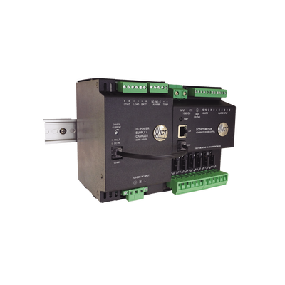 Fuente de distribución de 6 salidas, control y monitoreo Ethernet, Vo: 10-60V Dc, para montaje en riel din ICT - Vista 2