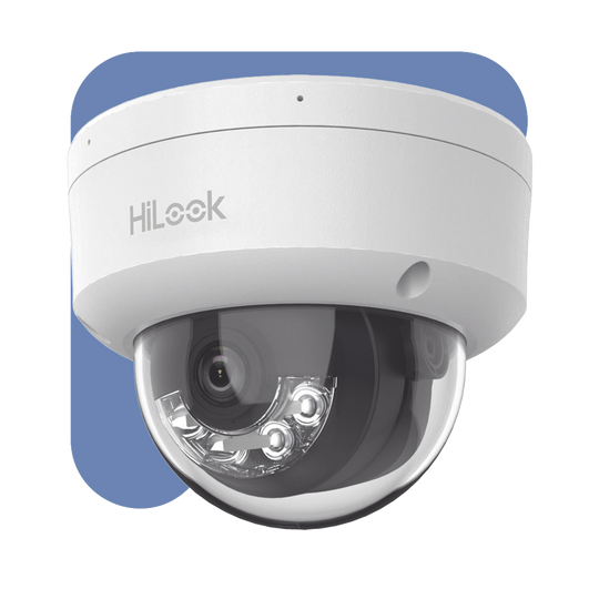 HiLook by HIKVISION IPC-D120HA-U - Cámara Domo IP / 2 Megapixel Full HD / Lente 2.8 mm 103° / IR 30 m (98.4 ft) / Micrófono Integrado | SIERRA STORE