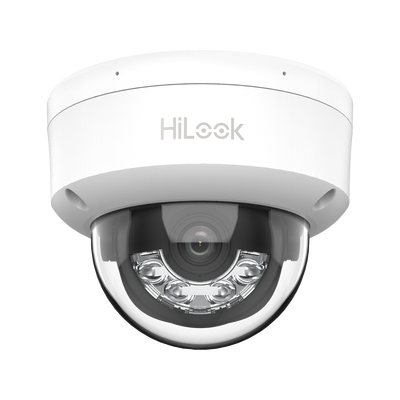 [Dual Light] HiLook Series / Domo IP de 4 Megapixel / Uso en interior / Lente 2.8 mm / 20 mts IR + 20 mts Luz Blanca / Mic...