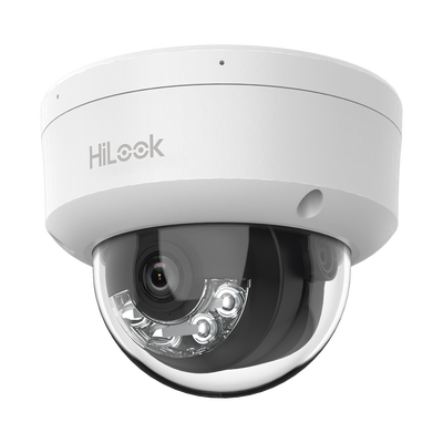 [Dual Light] HiLook Series / Domo IP de 4 Megapixel / Uso en interior / Lente 2.8 mm / 20 mts IR + 20 mts Luz Blanca / Mic...
