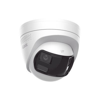 [Dual Light] Turret IP 6 Megapixel / Imagen Panorámica 180°/ PoE / Micrófono y Bocina Integrado / Exterior IP67 / Audio Bi...