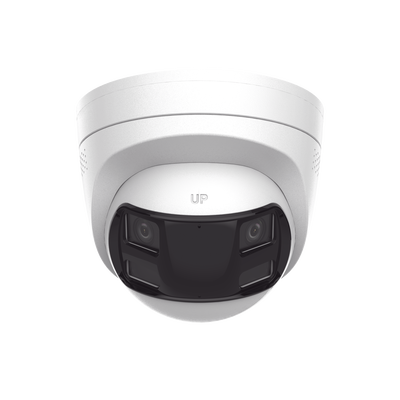 [Dual Light] Turret IP 6 Megapixel / Imagen Panorámica 180°/ PoE / Micrófono y Bocina Integrado / Exterior IP67 / Audio Bi...
