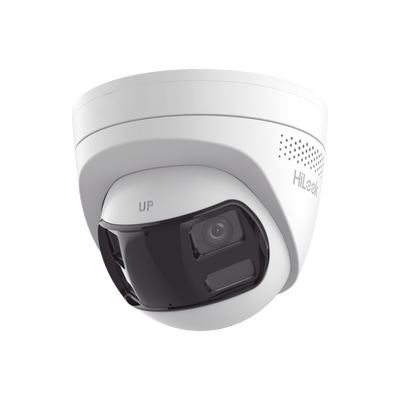 [Dual Light] Turret IP 6 Megapixel / Imagen Panorámica 180°/ PoE / Micrófono y Bocina Integrado / Exterior IP67 / Audio Bi...