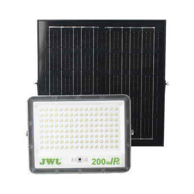 Reflector de 200 W con Panel Solar  /  Batería 3.2  V CD / T.C.C. 6 500 K / IP65. - JWJ