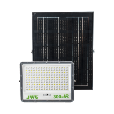 Reflector de 300 W con Panel Solar /  Batería 3.2  V CD / T.C.C. 6 500 K / IP65. - JWJ